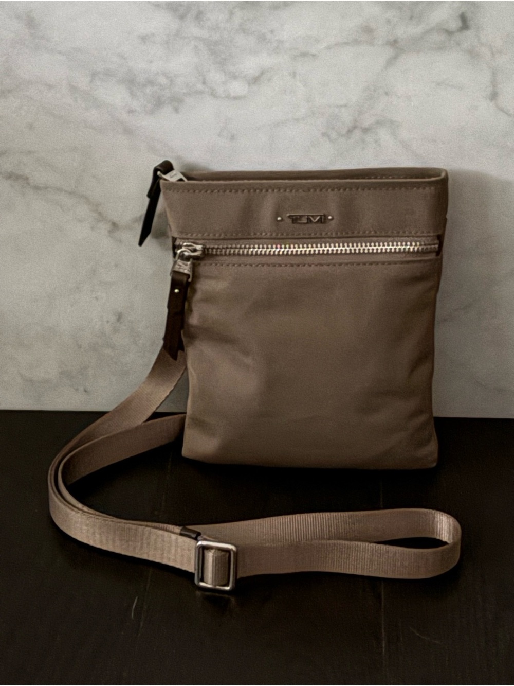 TUMI Voyageur Tula Nylon Crossbody Travel Bag - Mink Taupe -NWOT